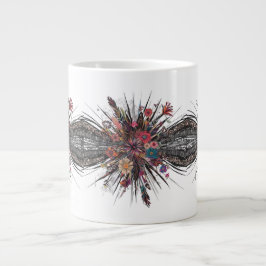 Tribal Blommigt Burst - Specialty Jumbo Mugg