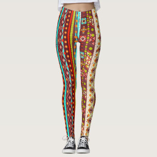 Tribal Boho Art: Seamless Background Struktur Leggings
