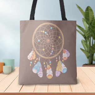 Tribal Boho Dreamcatcher på Brown Tygkasse