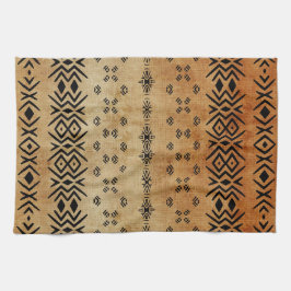 Tribal Brown Beige Kökshandduk