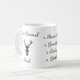 Tribal Buck Totem Spirit Animal Coffee Mugg