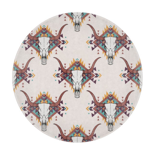 Tribal Bull Skull: Boho Seamless (Framsidan)