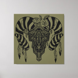 Tribal buske skalle canvastryck