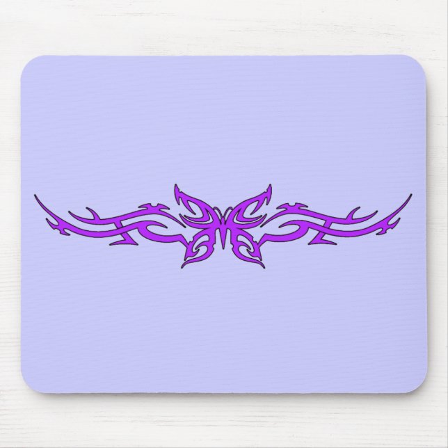 Tribal Butterfly in Lila Mousepad Musmatta (Framsidan)