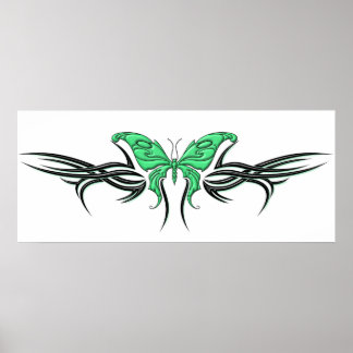 Tribal Butterfly Poster