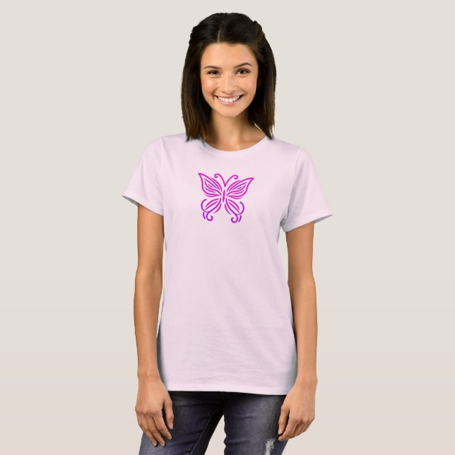 Tribal Butterfly T Shirt (Hel framsida)