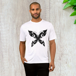 Tribal Butterfly Tattoo Bold Black Bläck Stil T Shirt