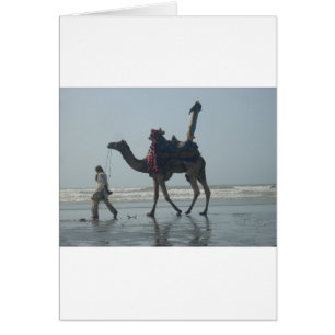Tribal Camel Ride: God morgon Tide Sands & Sea Hälsningskort