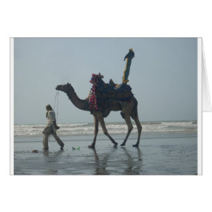 Tribal Camel Ride: God morgon Tide Sands & Sea Hälsningskort