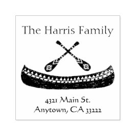 Tribal Canoe Silhouette Personlig Stämpel