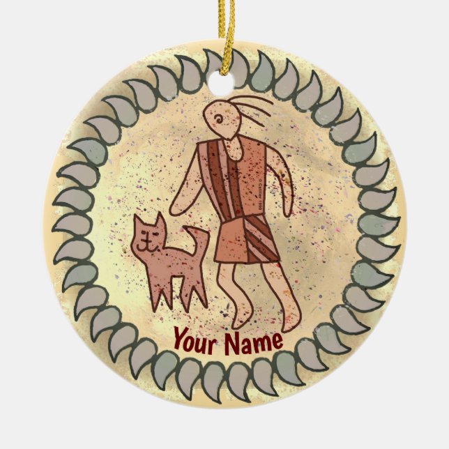 Tribal Cat Person ornament (Framsidan)