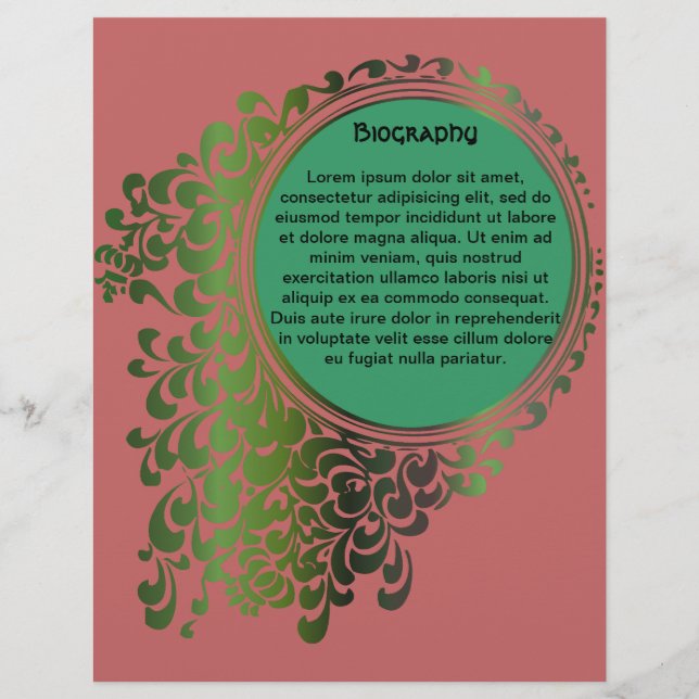 Tribal Celtic Pagan Funeral Program Pg 5-6 (Framsida)