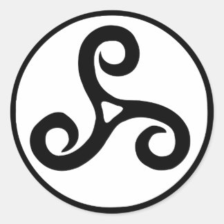 Tribal Celtic Spiral Round Sticker Runt Klistermärke