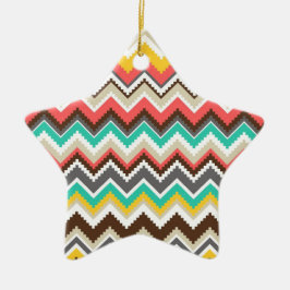 Tribal Chevron Julgransprydnad Keramik