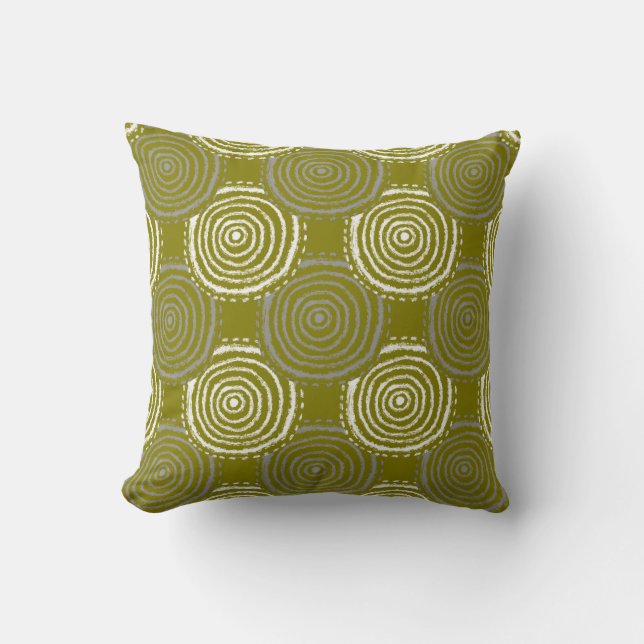 Tribal Circle Pattern Throw Pillow Kudde (Framsida)