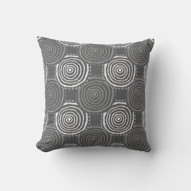 Tribal Circle Pattern Throw Pillow Kudde (Framsida)