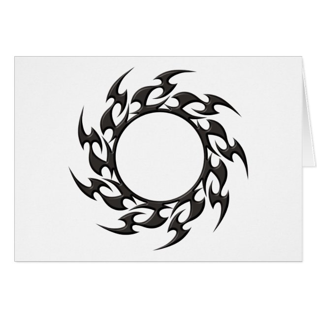 Tribal Cirkeltatuering Hälsningskort (Framsidan Horizontal)
