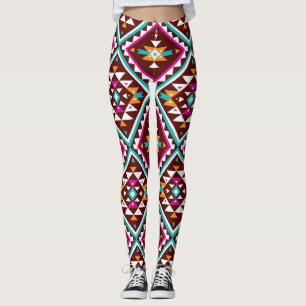 Tribal Colorful Geometry: Ethnic Vintage Beauty. Leggings