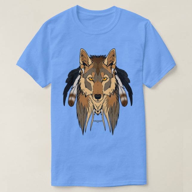 Tribal Coyote  T Shirt (Design framsida)