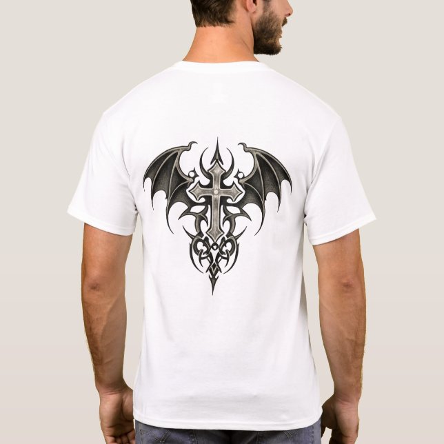 Tribal Cross Emblem T Shirt (Baksida)