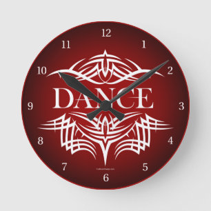 Tribal Dance Round Clock Rund Klocka