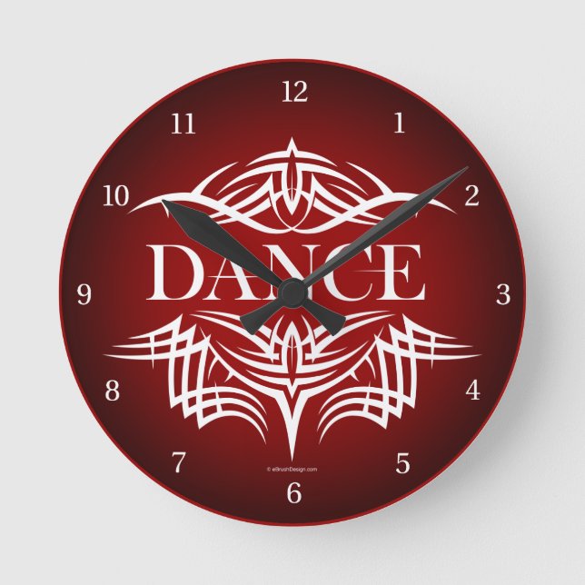 Tribal Dance Round Clock Rund Klocka (Framsida)