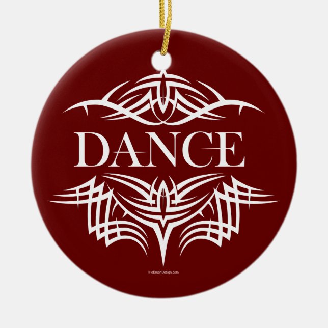 Tribal Dance (vanlig) Julgransprydnad Keramik (Framsidan)
