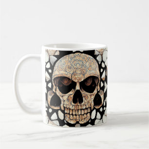 Tribal Decorative Ornament Mayan Skull Art Kaffemugg