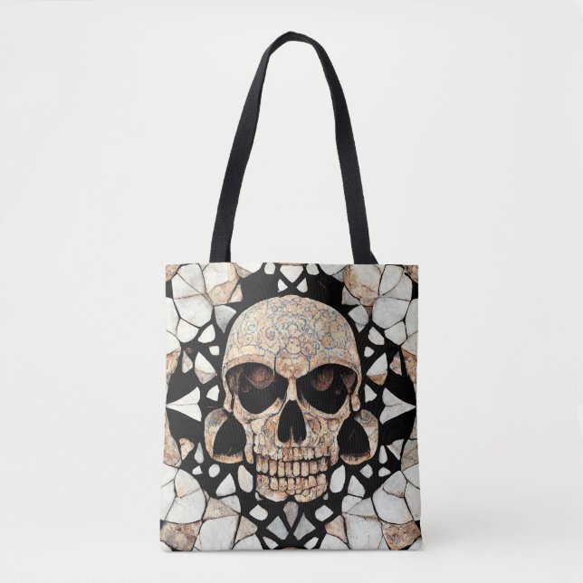 Tribal Decorative Ornament | Mayan Skull Art Tygkasse (Framsida)