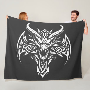 Tribal Demon Huvudgrafik av BurnsInHell Fleecefilt