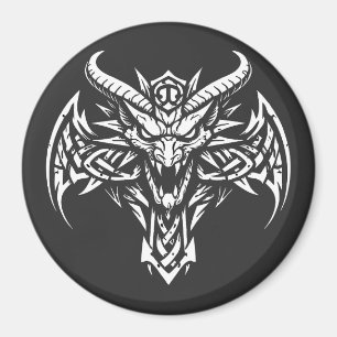 Tribal Demon Huvudgrafik av BurnsInHell Magnet