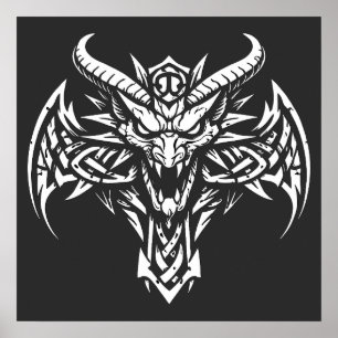Tribal Demon Huvudgrafik av BurnsInHell Poster