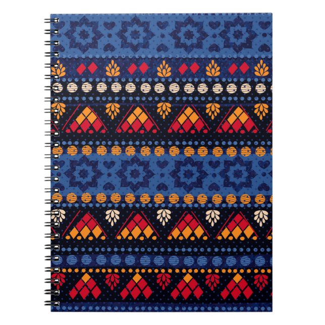 Tribal Design: Flerfunktionellt sömlöst Mönster. Anteckningsbok (Framsidan)