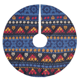 Tribal Design: Flerfunktionellt sömlöst Mönster. Julgransmatta Borstad Polyester