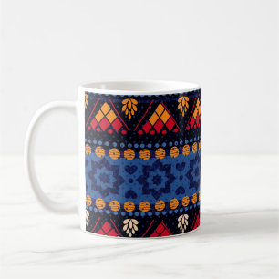 Tribal Design: Flerfunktionellt sömlöst Mönster. Kaffemugg