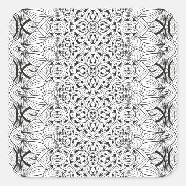 Tribal design fyrkantigt klistermärke (Framsida)