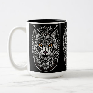 Tribal Design Lynx Två-Tonad Mugg