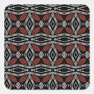 Tribal Diamond Fyrkantigt Klistermärke