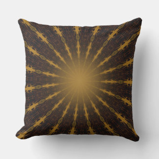 tribal digital native sun design Throw Pillow Kudde