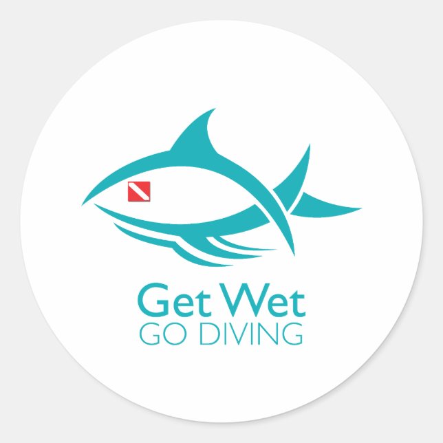 Tribal Dive Fish Runt Klistermärke (Framsida)