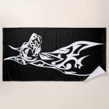 Tribal Dobermann Siluett Minimal Svart Vitt