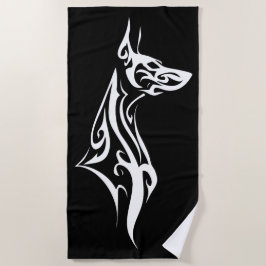 Tribal Dobermann Siluett Minimalistisk Design