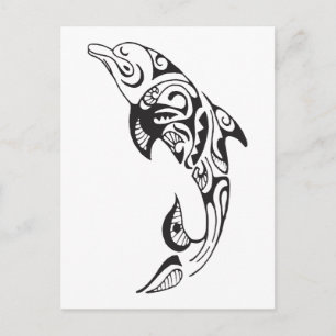 Tribal Dolphin Vykort