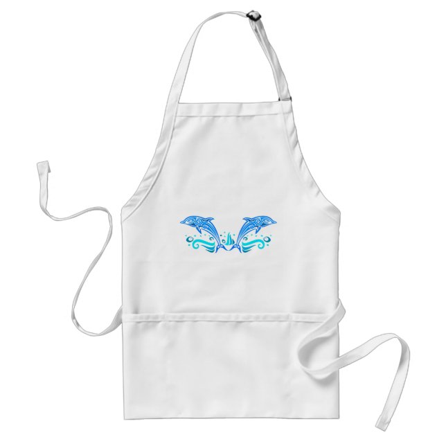Tribal Dolphins apron - välj stil Förkläde (Framsidan)