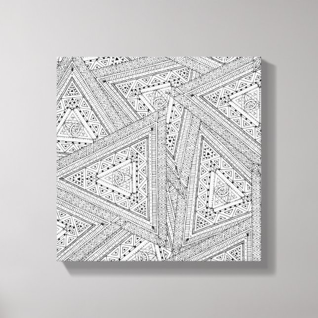 Tribal Doodle 2 Canvastryck (Framsida)