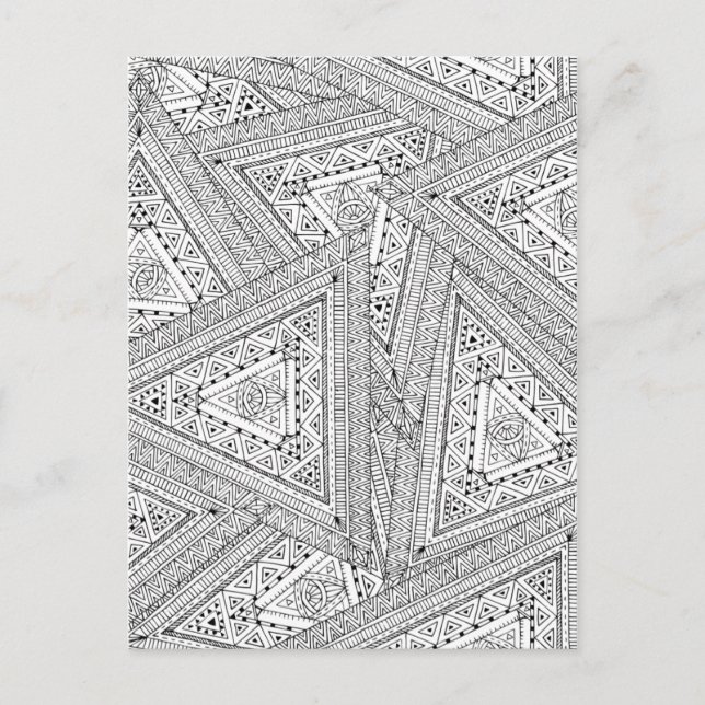 Tribal Doodle 2 Vykort (Framsida)