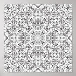 Tribal Doodle 3 Poster