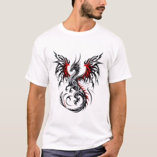 Tribal Dragon Fire T-Shirt - djärv mytisk design