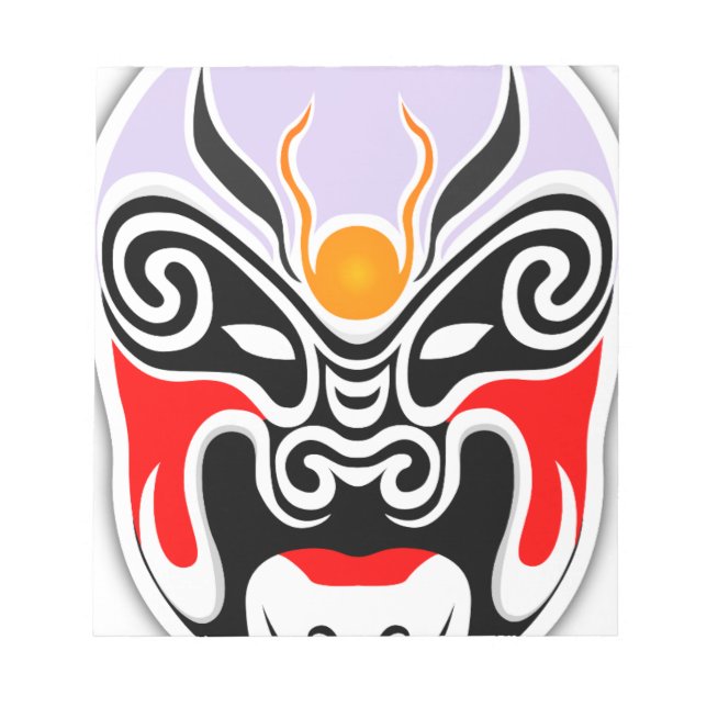 Tribal Dragon Mask Anteckningsblock (Framsida)