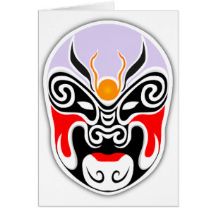 Tribal Dragon Mask Hälsningskort